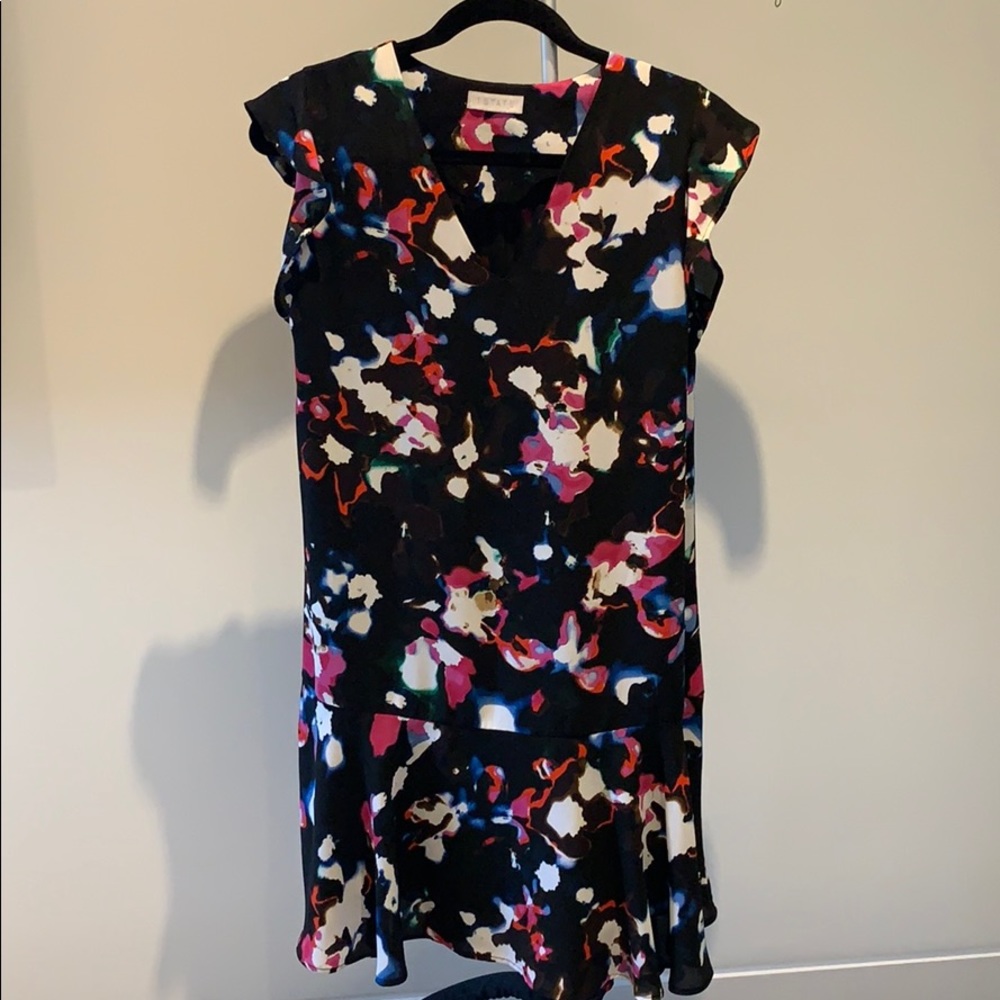 1. State Black Dress with Multicolor design
